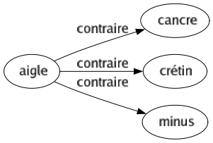 Contraire de Aigle : Cancre Crétin Minus 