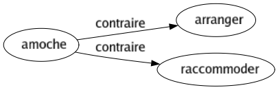 Contraire de Amoche : Arranger Raccommoder 