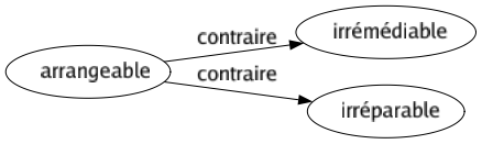 Contraire de Arrangeable : Irrémédiable Irréparable 