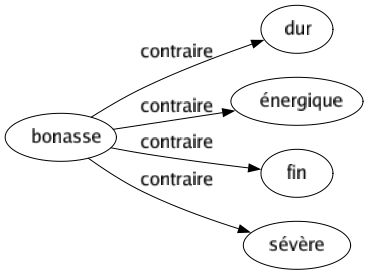 Contraire de Bonasse : Dur Énergique Fin Sévère 