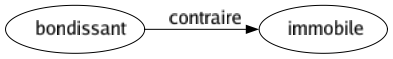Contraire de Bondissant : Immobile 