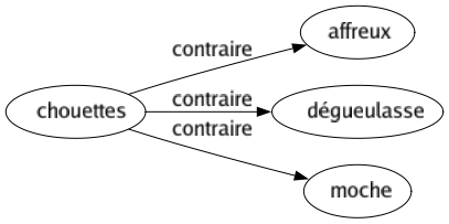 Contraire de Chouettes : Affreux Dégueulasse Moche 