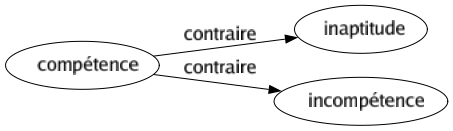 Contraire de Compétence : Inaptitude Incompétence 