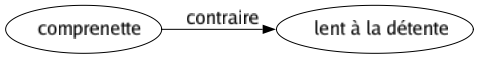 Contraire de Comprenette : Lent à la détente 