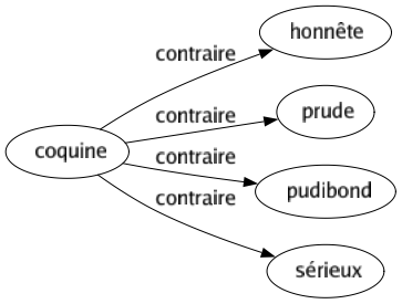 Contraire de Coquine : Honnête Prude Pudibond Sérieux 