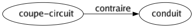 Contraire de Coupe-circuit : Conduit 