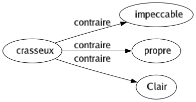 Contraire de Crasseux : Impeccable Propre Clair 