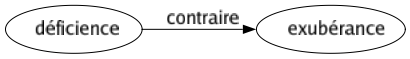 Contraire de Déficience : Exubérance 