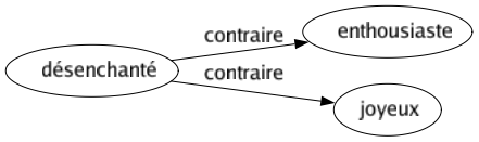Contraire de Désenchanté : Enthousiaste Joyeux 