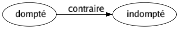 Contraire de Dompté : Indompté 