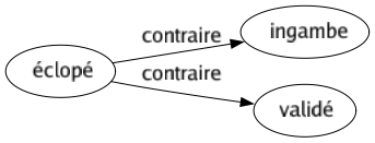 Contraire de Éclopé : Ingambe Validé 