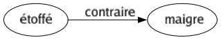 Contraire de Étoffé : Maigre 