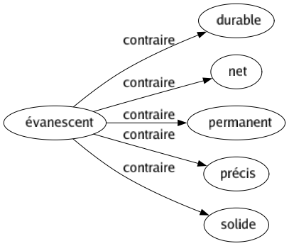 Contraire de Évanescent : Durable Net Permanent Précis Solide 