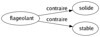 Contraire de Flageolant : Solide Stable 