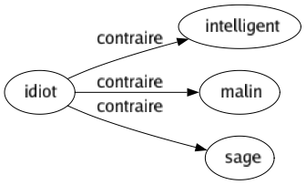 Contraire de Idiot : Intelligent Malin Sage 