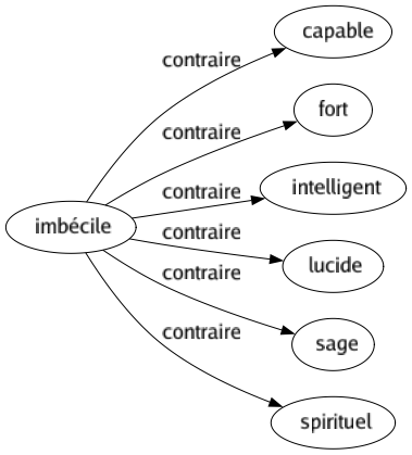 Contraire de Imbécile : Capable Fort Intelligent Lucide Sage Spirituel 