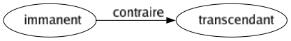 Contraire de Immanent : Transcendant 
