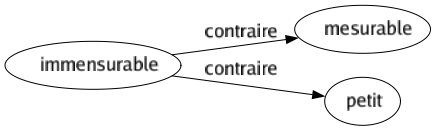 Contraire de Immensurable : Mesurable Petit 