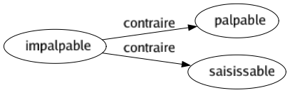 Contraire de Impalpable : Palpable Saisissable 
