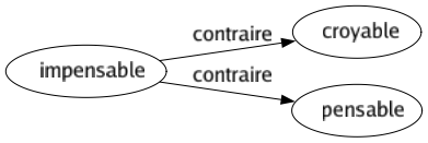Contraire de Impensable : Croyable Pensable 