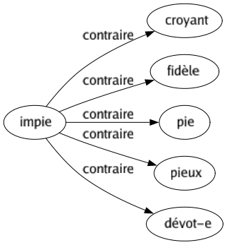 Contraire de Impie : Croyant Fidèle Pie Pieux Dévot-e 