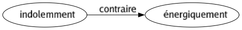 Contraire de Indolemment : Énergiquement 
