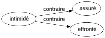 Contraire de Intimidé : Assuré Effronté 