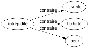 Contraire de Intrépidité : Crainte Lâcheté Peur 