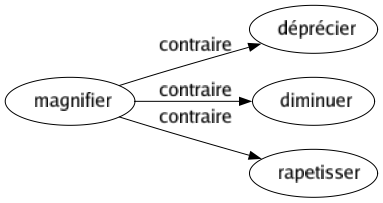 Contraire de Magnifier : Déprécier Diminuer Rapetisser 