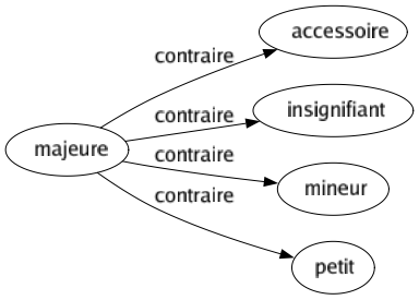 Contraire de Majeure : Accessoire Insignifiant Mineur Petit 