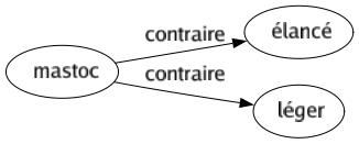 Contraire de Mastoc : Élancé Léger 