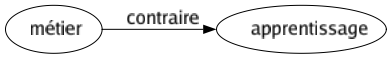 Contraire de Métier : Apprentissage 