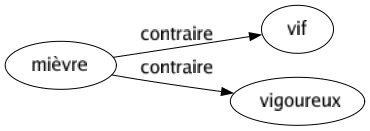 Contraire de Mièvre : Vif Vigoureux 
