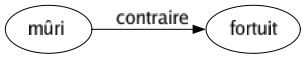 Contraire de Mûri : Fortuit 
