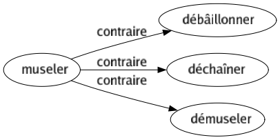Contraire de Museler : Débâillonner Déchaîner Démuseler 