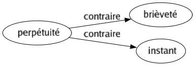 Contraire de Perpétuité : Brièveté Instant 