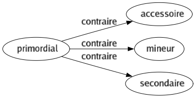Contraire de Primordial : Accessoire Mineur Secondaire 