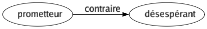 Contraire de Prometteur : Désespérant 