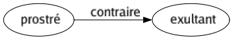 Contraire de Prostré : Exultant 