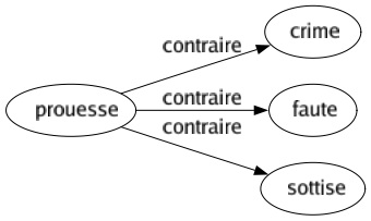 Contraire de Prouesse : Crime Faute Sottise 