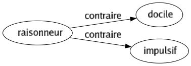 Contraire de Raisonneur : Docile Impulsif 