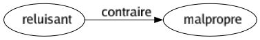 Contraire de Reluisant : Malpropre 