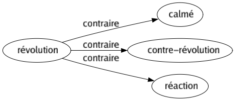 Contraire de Révolution : Calmé Contre-révolution Réaction 