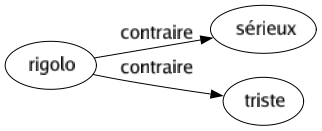 Contraire de Rigolo : Sérieux Triste 