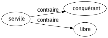 Contraire de Servile : Conquérant Libre 