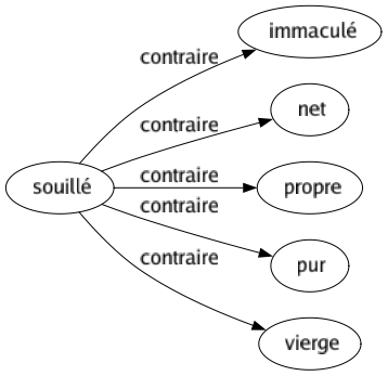 Contraire de Souillé : Immaculé Net Propre Pur Vierge 