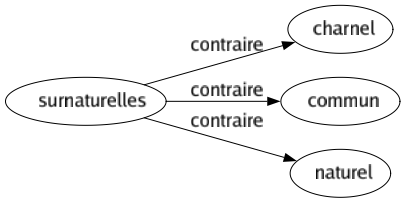 Contraire de Surnaturelles : Charnel Commun Naturel 