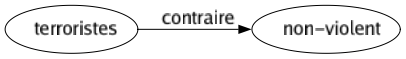Contraire de Terroristes : Non-violent 