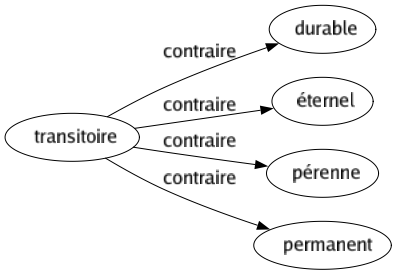 Contraire de Transitoire : Durable Éternel Pérenne Permanent 