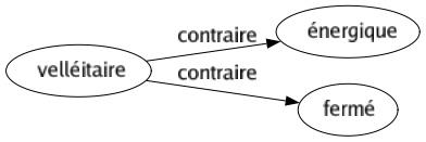 Contraire de Velléitaire : Énergique Fermé 